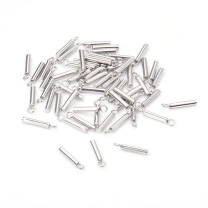 ASON 100pcs/lot Stainless Steel Bar Metal Rod With Tassel Earrings Charm Accessories for DIY Earrings Jewelry Making Supplies