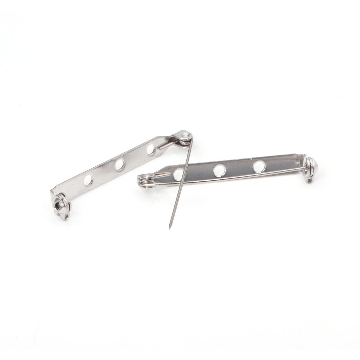 ASON 50pcs/lot Collar Pins Base Brooch Safety 316L Stainless Steel Brooch Base Accessories Scarf Pins Jewelry Making Supplies