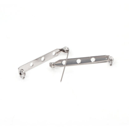 ASON 50pcs/lot Collar Pins Base Brooch Safety 316L Stainless Steel Brooch Base Accessories Scarf Pins Jewelry Making Supplies