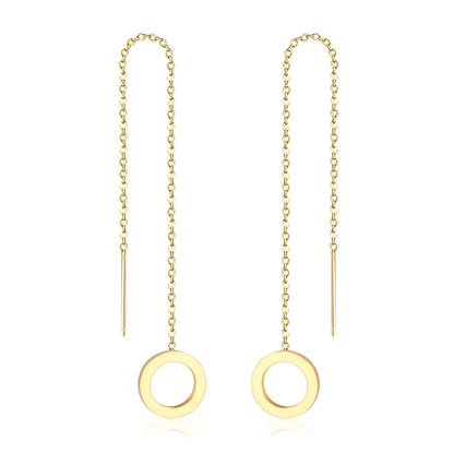 ASON Korean Statement Long Tassel Drop Dangle Earrings 2022 for Women Stainless Steel Earring Set Female Fashion Jewelry