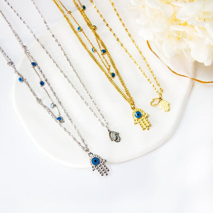 Double Layered Necklace Imitation Pearl Beads Snake Choker For Woman Trendy Collier Vintage Tennis Aesthetic Jewlry