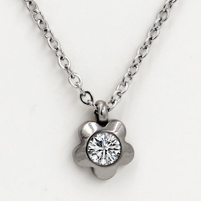 Vintage Flower Star Stainless Steel Gold Necklace Female's Sweater Retro Pendant Necklace Accessory Gifts