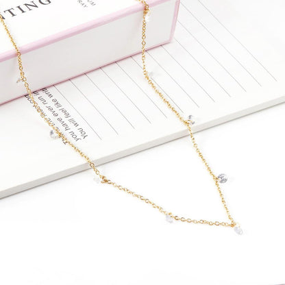 Crystal Pendant Stainless Steel Necklace Jewelry Women's Chains Necklaces Collars Accessories Party 2021 Hot bijoux