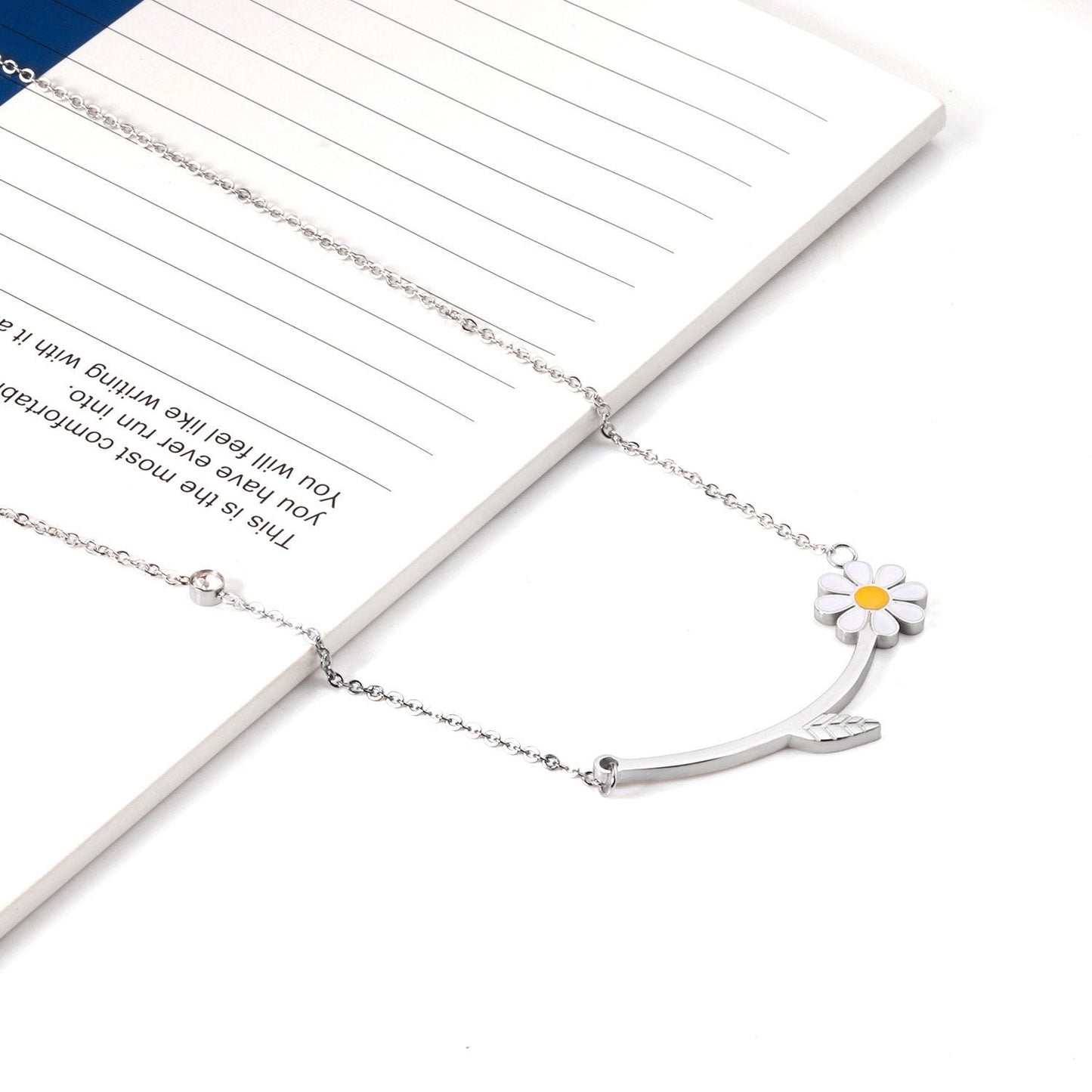 Trendy Chrysanthemum Pendants Necklace For Woman Gold/Silver Color Stainless Steel Necklace Chains Jewelry Gift