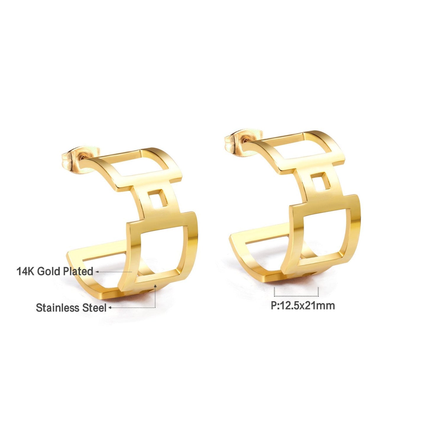 Fashion Jewelry brincos 316L Stainless Steel Hoop Earrings Women Earings orbellen 2021 New aretes de mujer