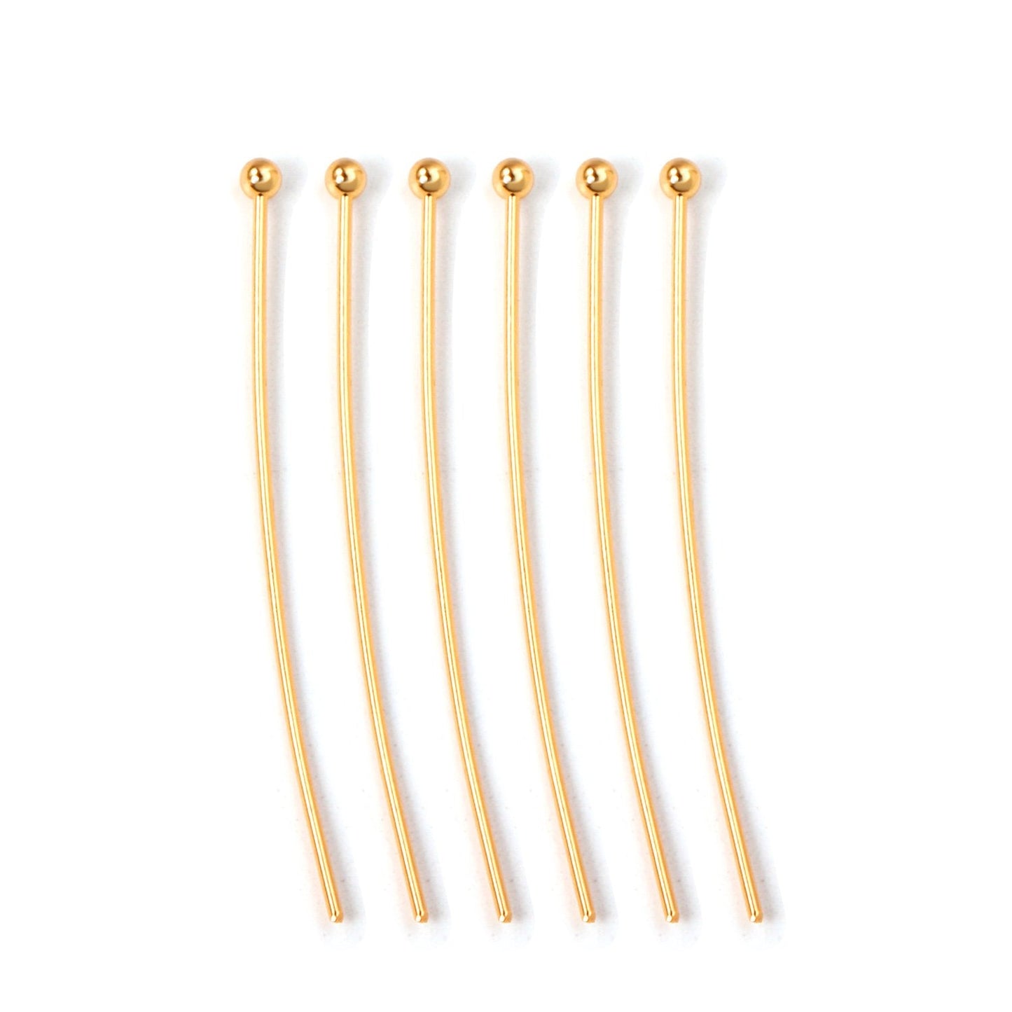 ASON 100pcs/lot Silver Color Stainless Steel Finding Ball Head Pins Bead Needle Round Head Needle For DIY Earring Jewelry Making