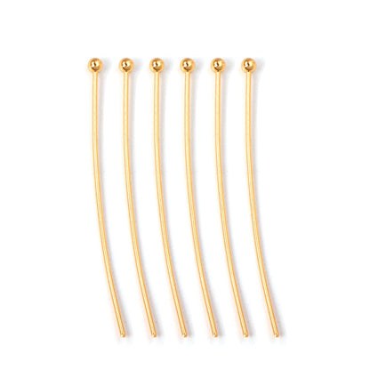 ASON 100pcs/lot Silver Color Stainless Steel Finding Ball Head Pins Bead Needle Round Head Needle For DIY Earring Jewelry Making