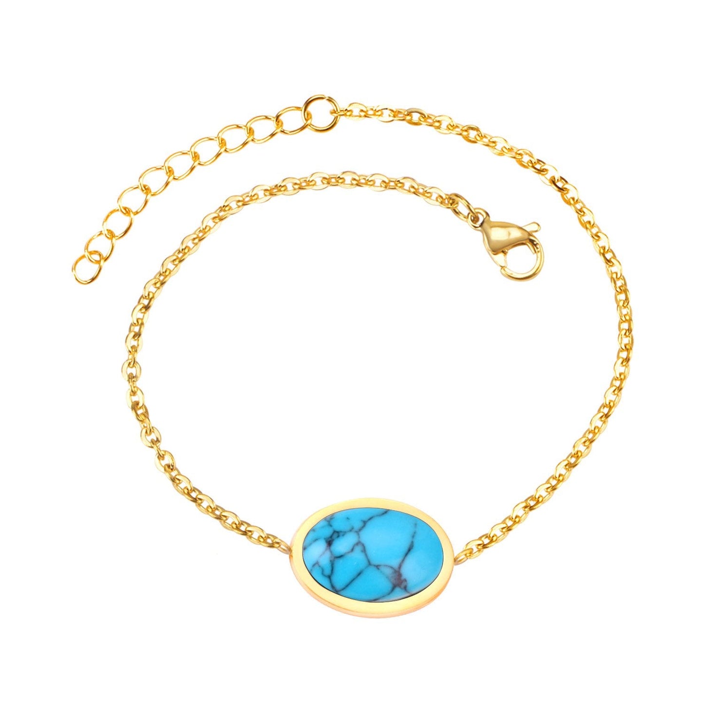 ASON Bracelets For Women Black/Pink/Blue/Red Bohemia Style Link Chain Bracelet Women Girl Stainless Steel Adjustable GIFT