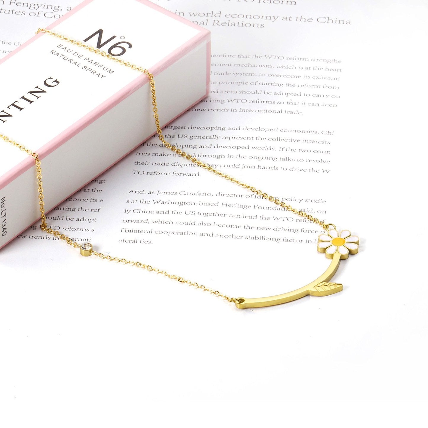 Trendy Chrysanthemum Pendants Necklace For Woman Gold/Silver Color Stainless Steel Necklace Chains Jewelry Gift