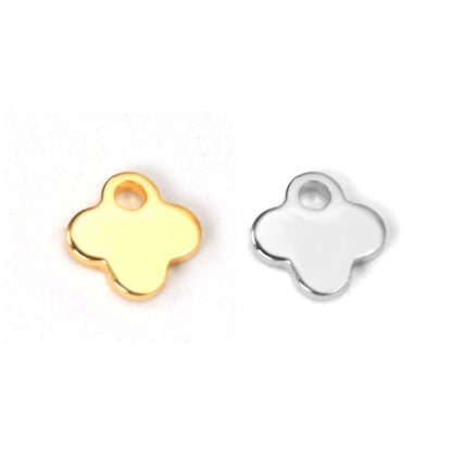 ASON 100pcs/lot Fashion Flower Pendant With Holes Stainless Steel For Necklace Bracelet DRY Handmade Jewelry Making Supplies