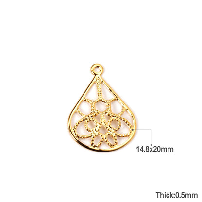 ASON 100 Pcs/Lots Classical Water Droplets Charm 316L Stainless Steel  For Necklace Earring DRY Handmade Jewelry Making Supplies