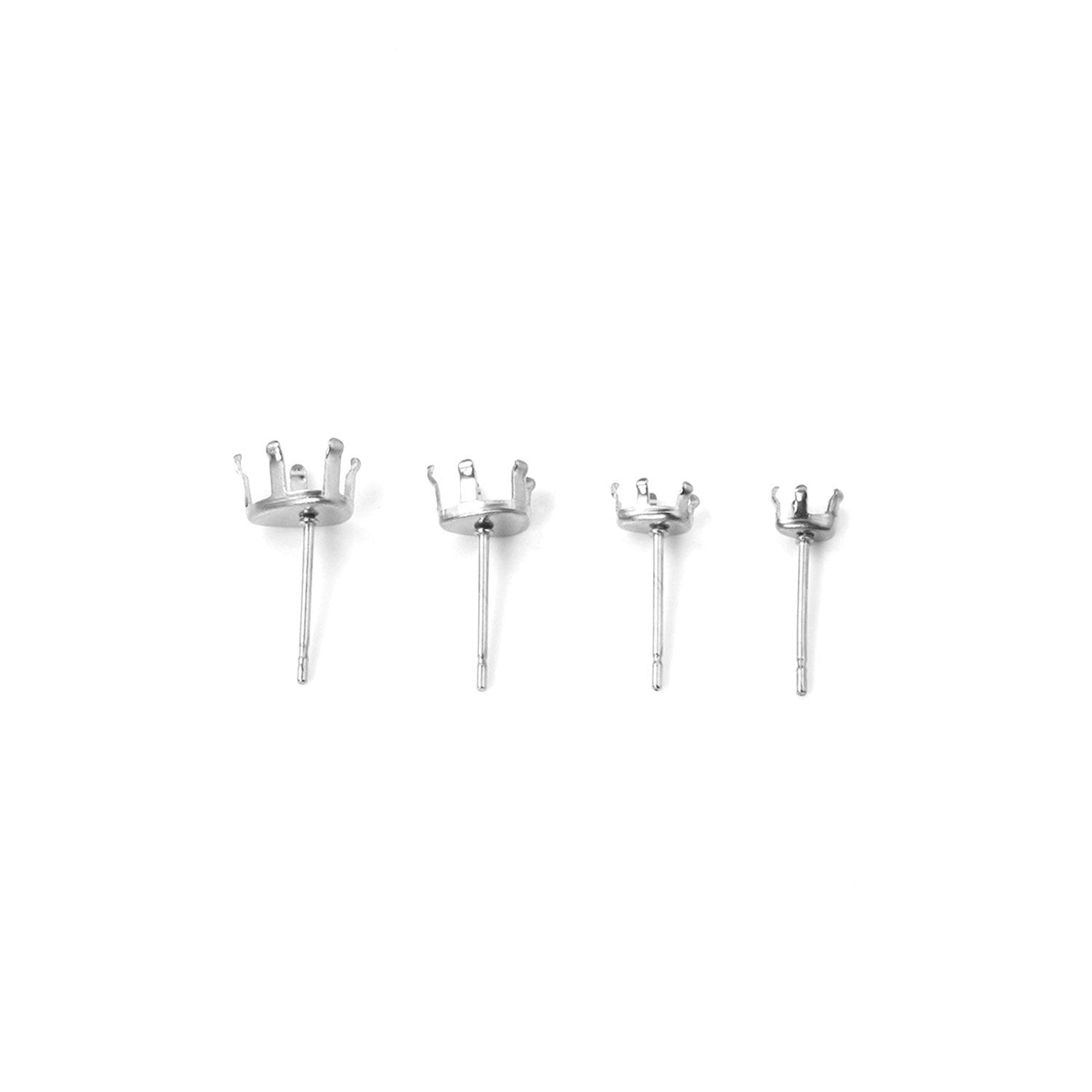 ASON 100pcs/lot Earring Base 316L Stainless Steel  Water Drop Claw Earrings Making For DIY Jewelry Making Jewelry Accessories