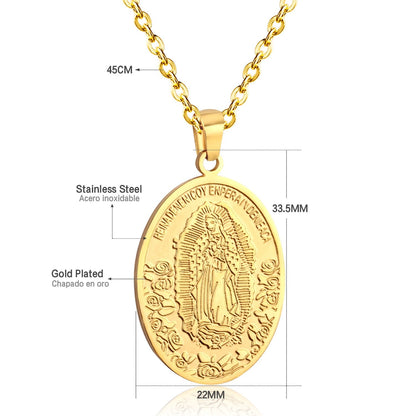 Choker Religion Stainless Steel Pendant Necklace For Men/Women Link Chain Necklace collares de moda 2020 Jewelry