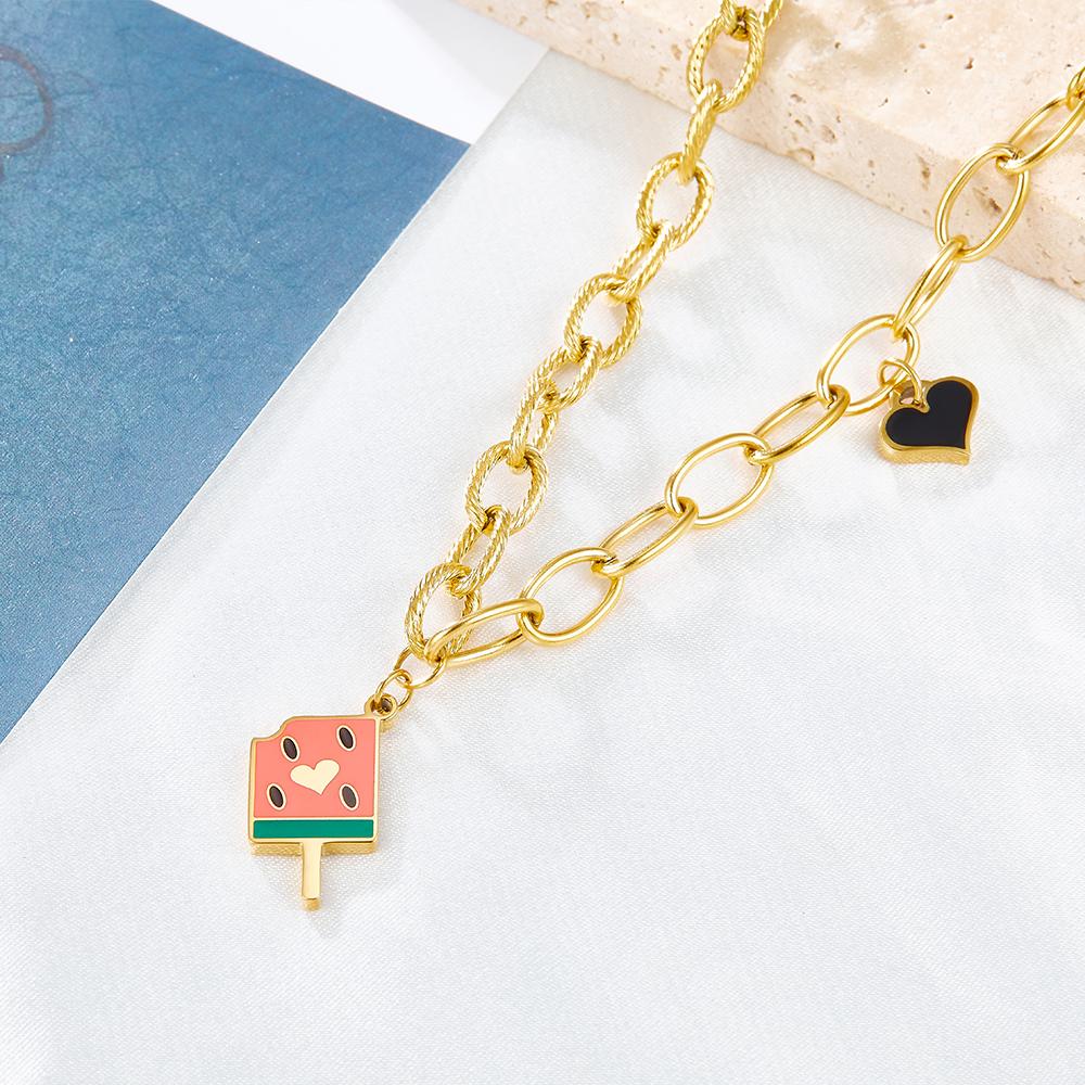 Summer Vacation New Design Statement Pendant Necklace For Woman Man Link Chain Necklaces Cute Charms Beach Jewelry