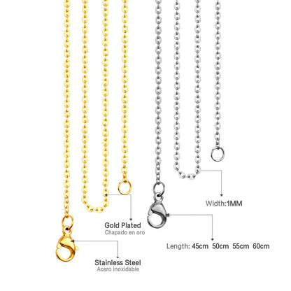 ASON 10pcs / 1mm~2mm Cross Link Stainless Steel