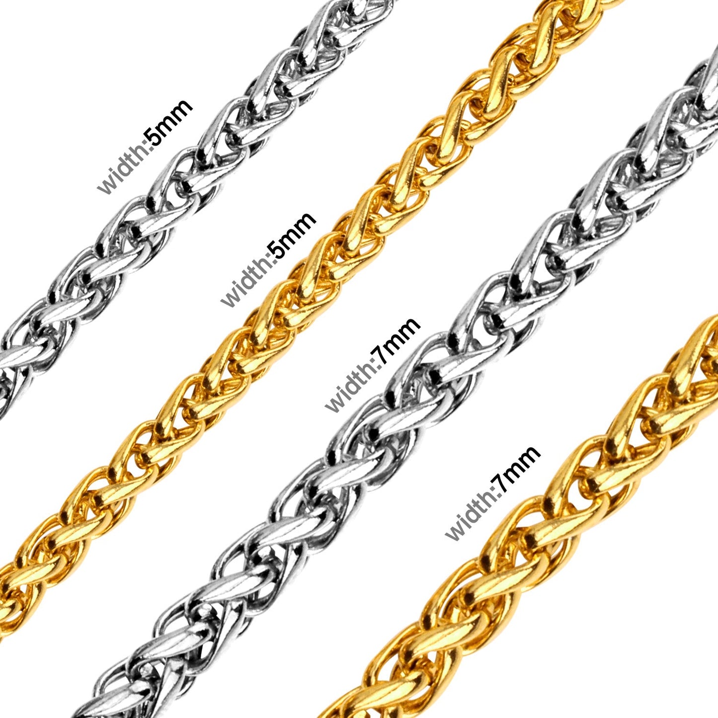 Stylish 5mm & 7mm Bulk Long Necklace DIY Matching Chain