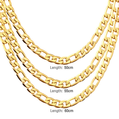 ASON Women/Men 8MM Width Necklace Set Stainless Steel Necklace with Bracelet Cuban Chain for Diy Jewelry Making