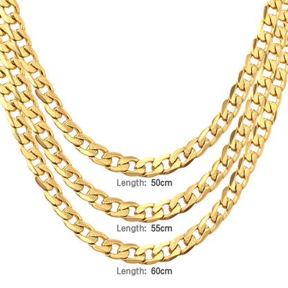 50CM & 55CM & 60CM Steel/Gold/Mixed Color Chain Set + 6MM Bracelet