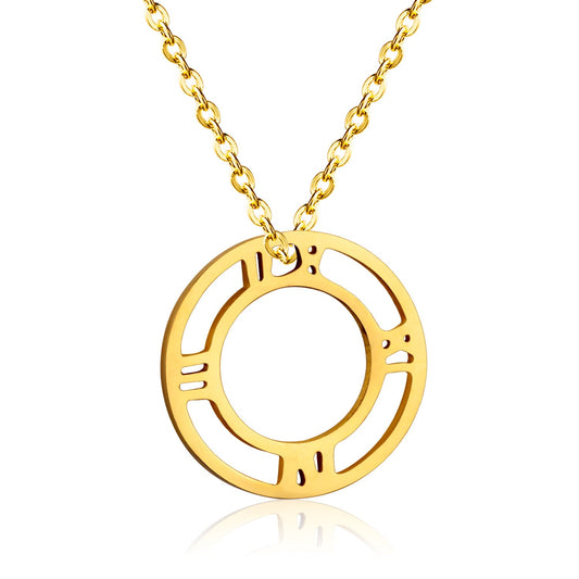 Gold color pendant necklace