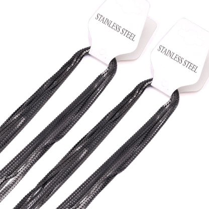 ASON 10pcs / 2mm*45cm 50cm 55cm 60cm S-Shape Stainless Steel Chains