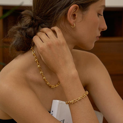 Stainless Steel 5mm Thick Clavicle Chains Heavy Fine Choker Necklaces For Woman Trendy Party Boho Jewelry Collar