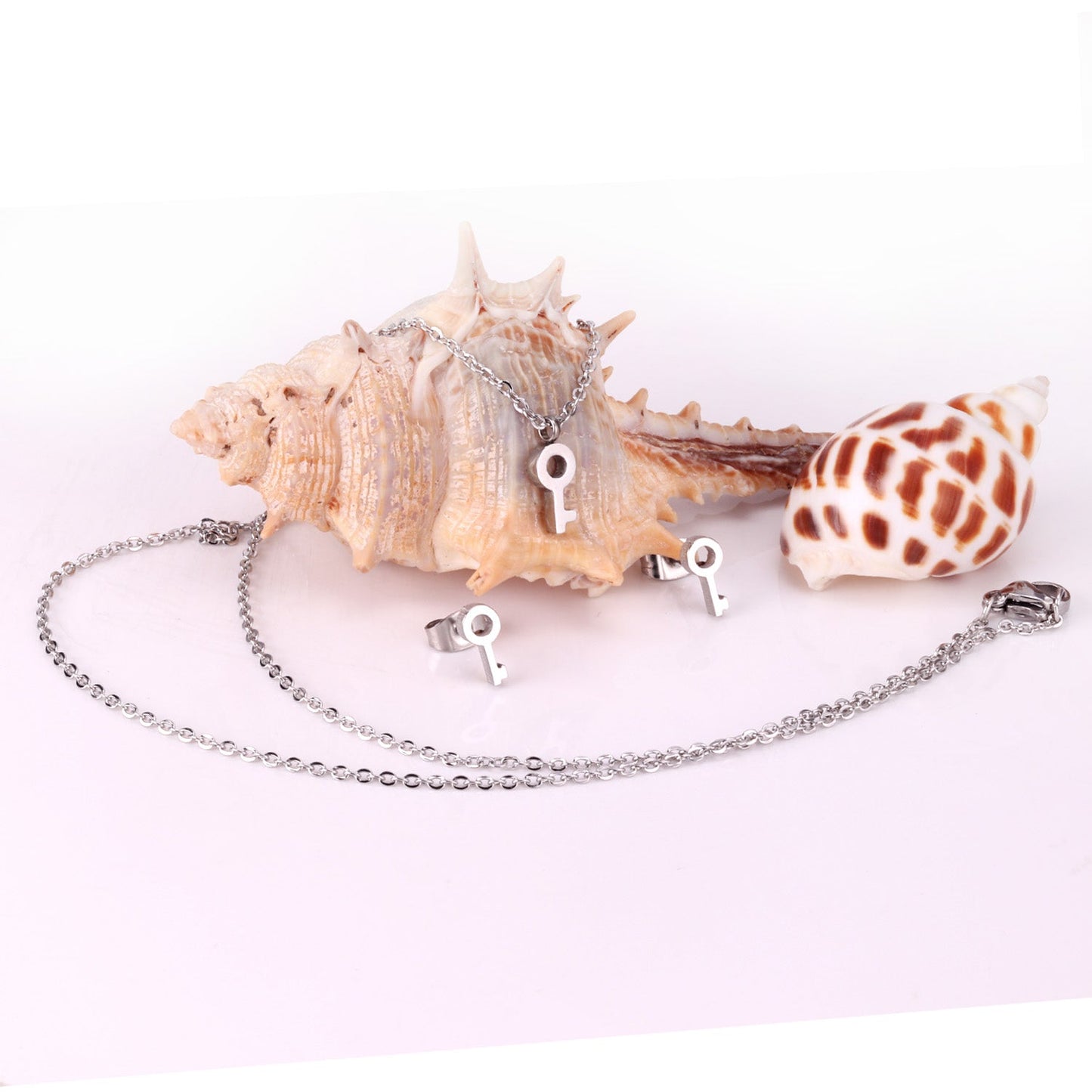 Steel/Gold Cut Jewelry Set without & with Diamonds