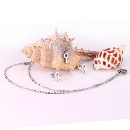 Steel/Gold Cut Jewelry Set without & with Diamonds