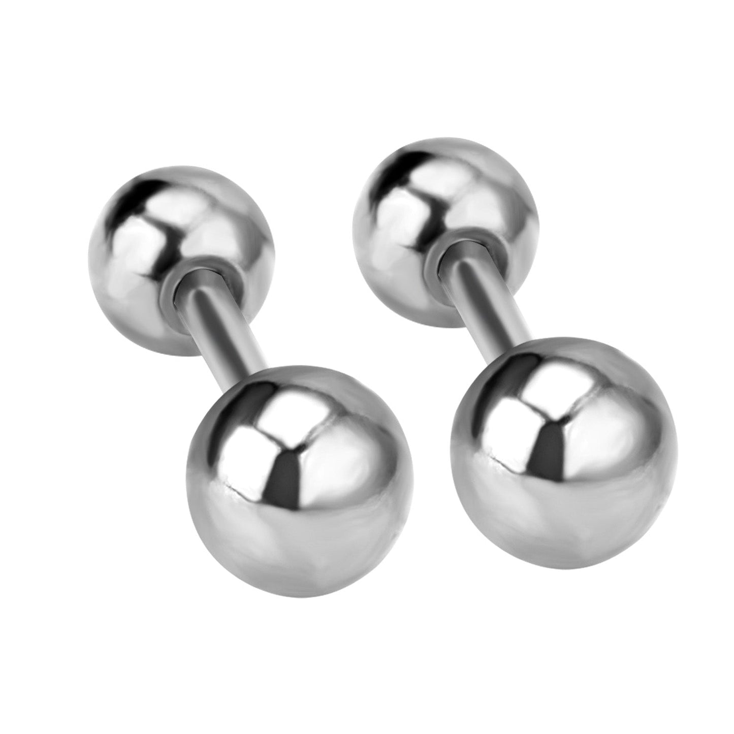 3mm - 7mm 12pc Gold Color Steel Color Steel Bead Screwback Stud Earrings