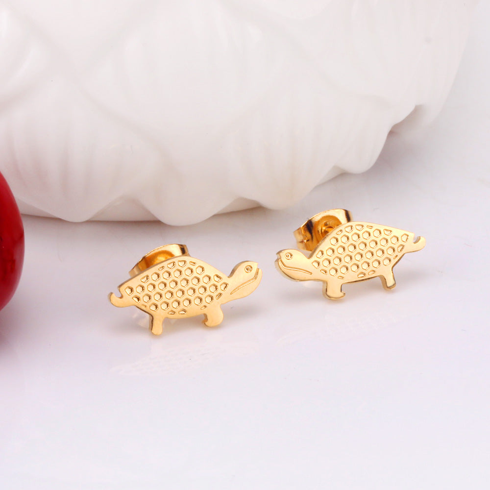 Gold/steel color turtle's shell on the door is made by oil pressing process, beautiful design jewelry set.