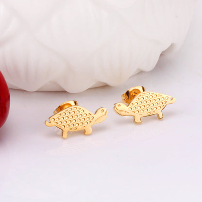 Gold/steel color turtle's shell on the door is made by oil pressing process, beautiful design jewelry set.