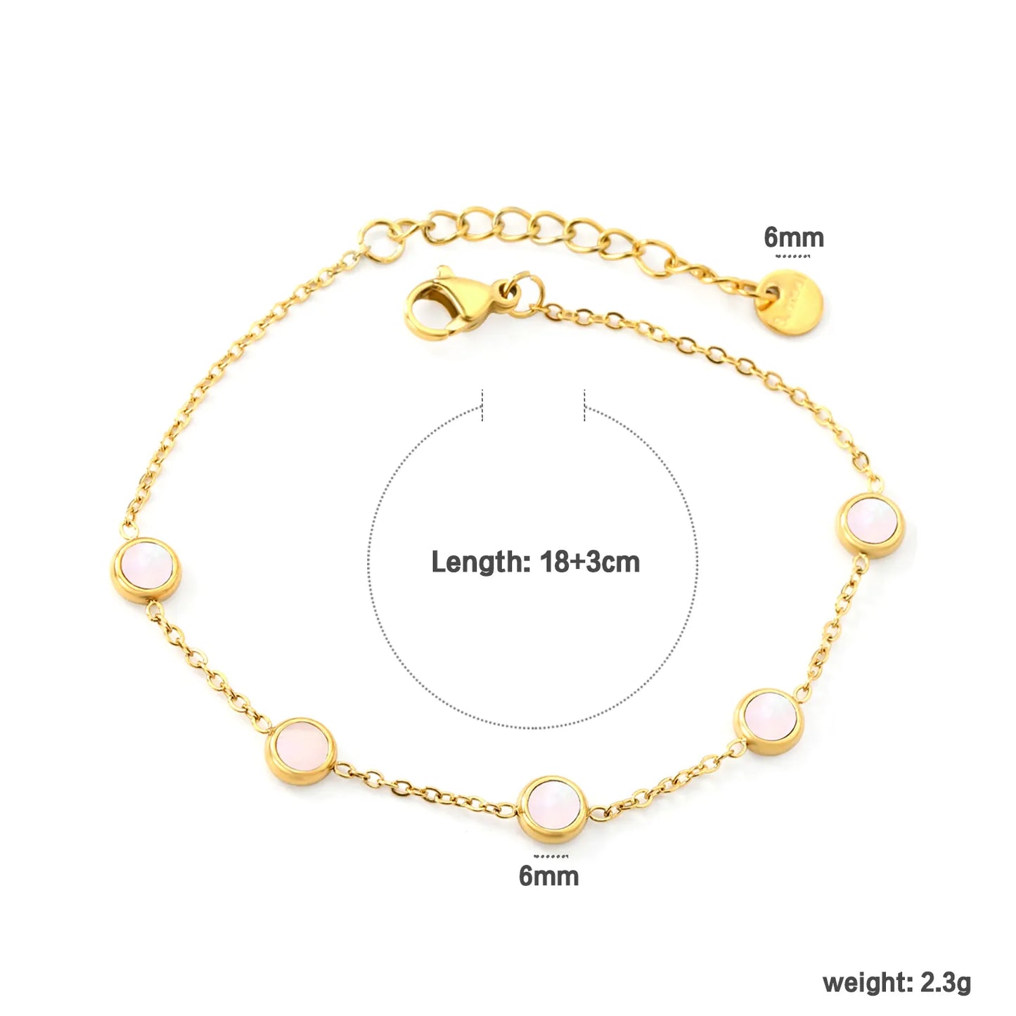 ✨ 18K Gold Plated 18/19+3cm Bracelet Wholesale (MOQ 12+) | Stainless Steel Hypoallergenic 🌍 | Dainty Chain & Charm Bracelets