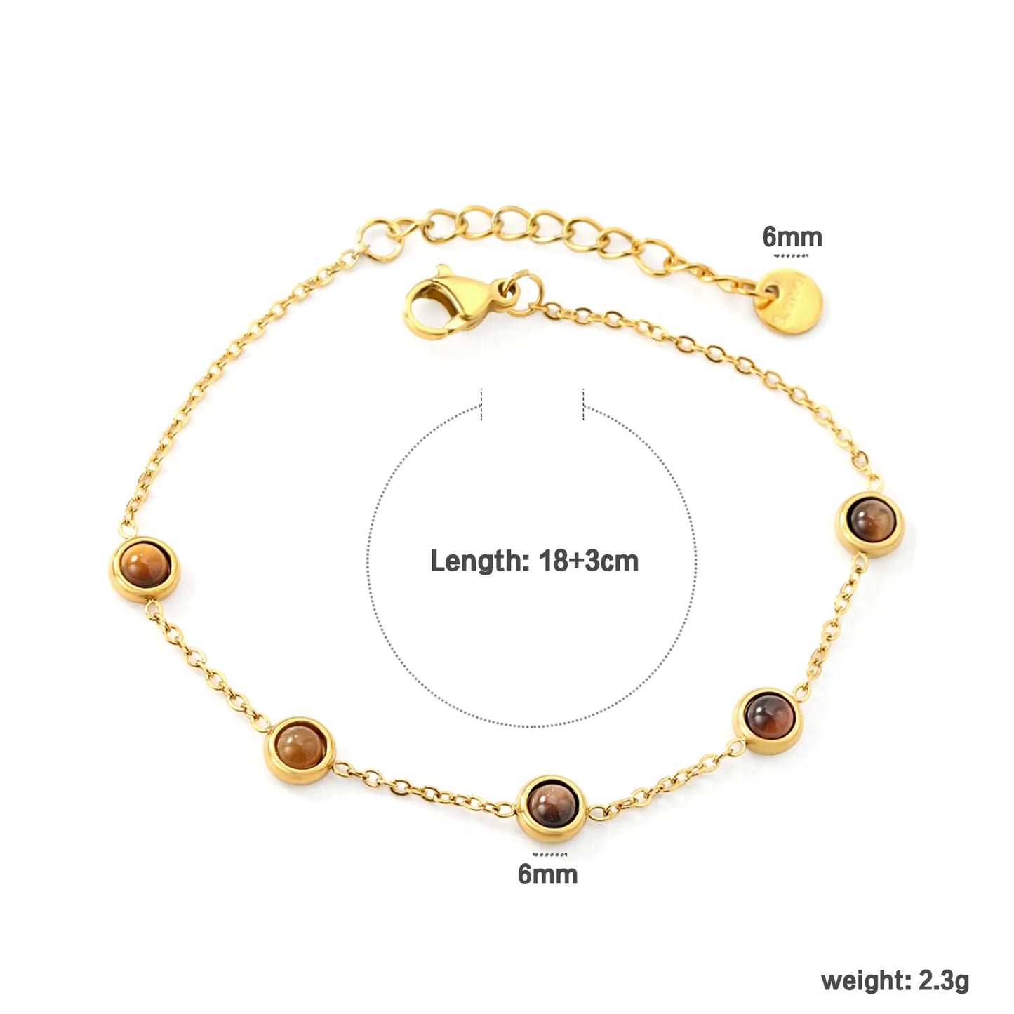 ✨ 18K Gold Plated 18/19+3cm Bracelet Wholesale (MOQ 12+) | Stainless Steel Hypoallergenic 🌍 | Dainty Chain & Charm Bracelets