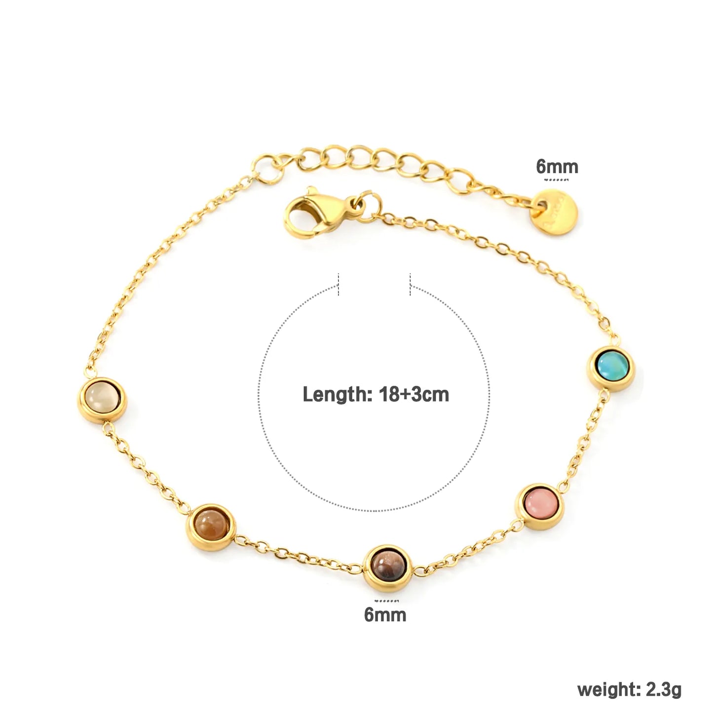 ✨ 18K Gold Plated 18/19+3cm Bracelet Wholesale (MOQ 12+) | Stainless Steel Hypoallergenic 🌍 | Dainty Chain & Charm Bracelets