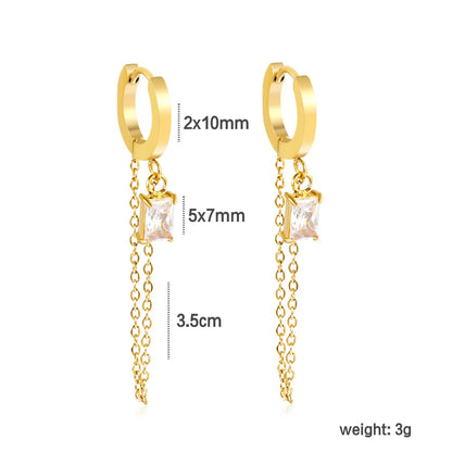 ✨ 18k gold plated Zircon Stainless Steel Hypoallergenic Drop Earrings – Bulk Wholesale (12+ Pairs) 🌍 EU/US Supplier Trendy & Durable