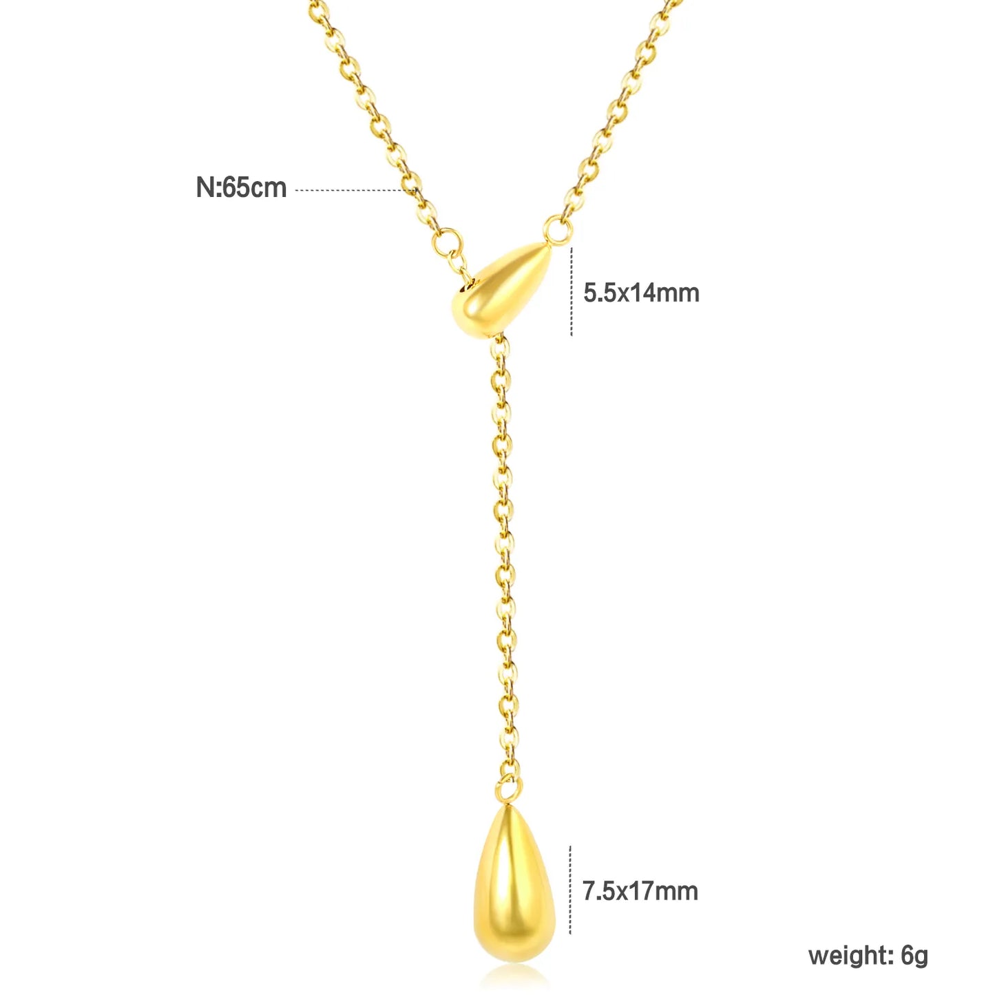 ✨ 18k gold plated 65cm/46+5cm Pearls Stainless Steel Necklaces Wholesale (12+ Pieces) | Hypoallergenic & Tarnish-Free 🌍 | Trendy Pendants & Chains