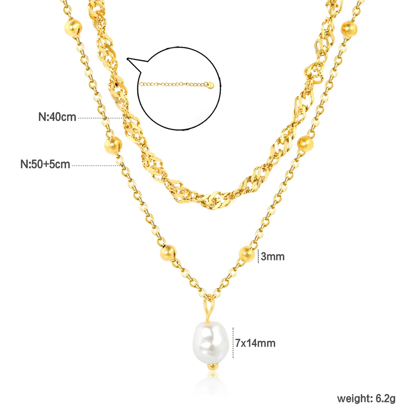 ✨ 18k gold plated 40/50/70+5cm Stainless Steel Necklaces Wholesale (12+ Pieces) | Hypoallergenic & Tarnish-Free 🌍 | Trendy Pendants & Chains