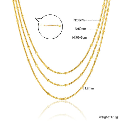 ✨ 18k gold plated 40/50/70+5cm Stainless Steel Necklaces Wholesale (12+ Pieces) | Hypoallergenic & Tarnish-Free 🌍 | Trendy Pendants & Chains