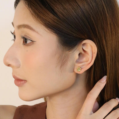 Wholesale 9.2mm Ship Wheel Studs | Steel Color Golden Color | Nautical Gold Stainless Steel Earring | MOQ 10