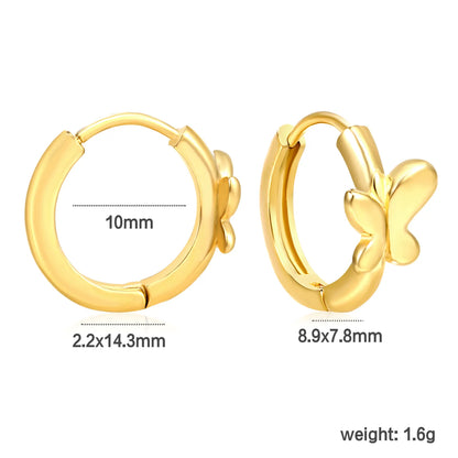 ✨ Wholesale Gold Floral & Butterfly Ear Cuffs - 6.2-10mm Designs w/ White Zircon | 10mm Adjustable Stainless Steel (1.6-2.5g)