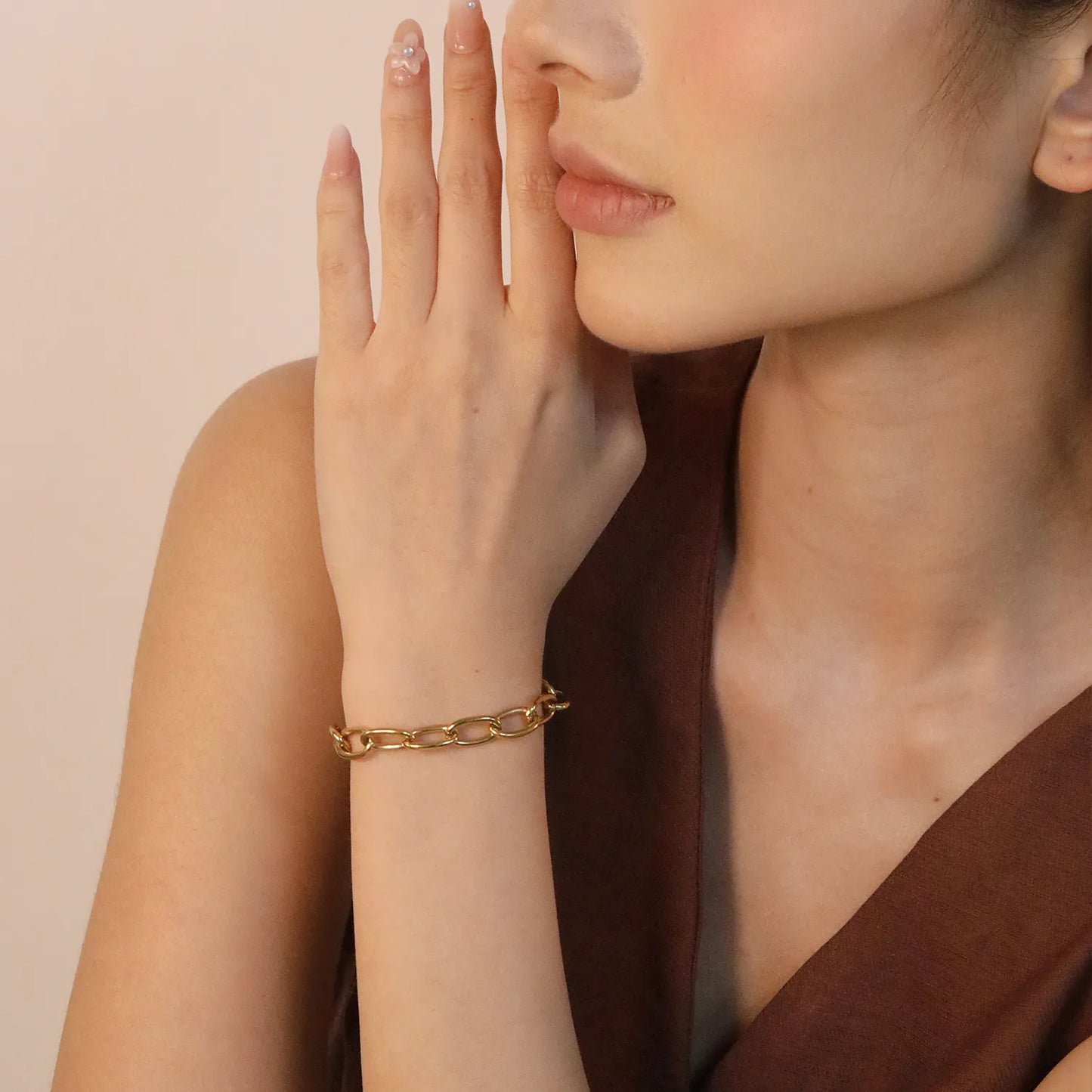 Wholesale Gold Curb Chain Bracelet | 5.2x29mm Link Design | 18+3cm Adjustable | Stainless Steel Timeless Jewelry