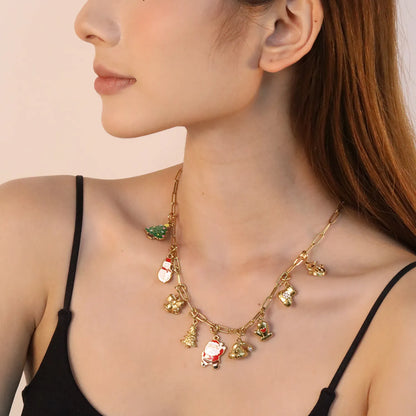 ✨🎅 Christmas Stainless Steel Necklaces Parts（Without necklace） Wholesale | Hypoallergenic & Tarnish-Free 🌍 | Trendy Pendants & Chains