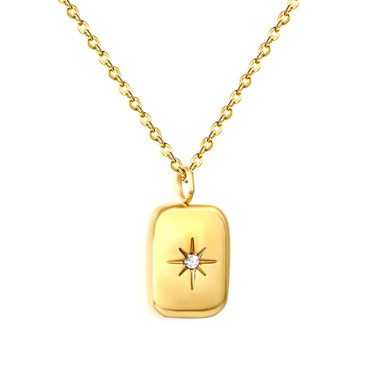 North Star Pendant Necklace – Gold & Silver Stainless Steel | Wholesale | Low MOQ