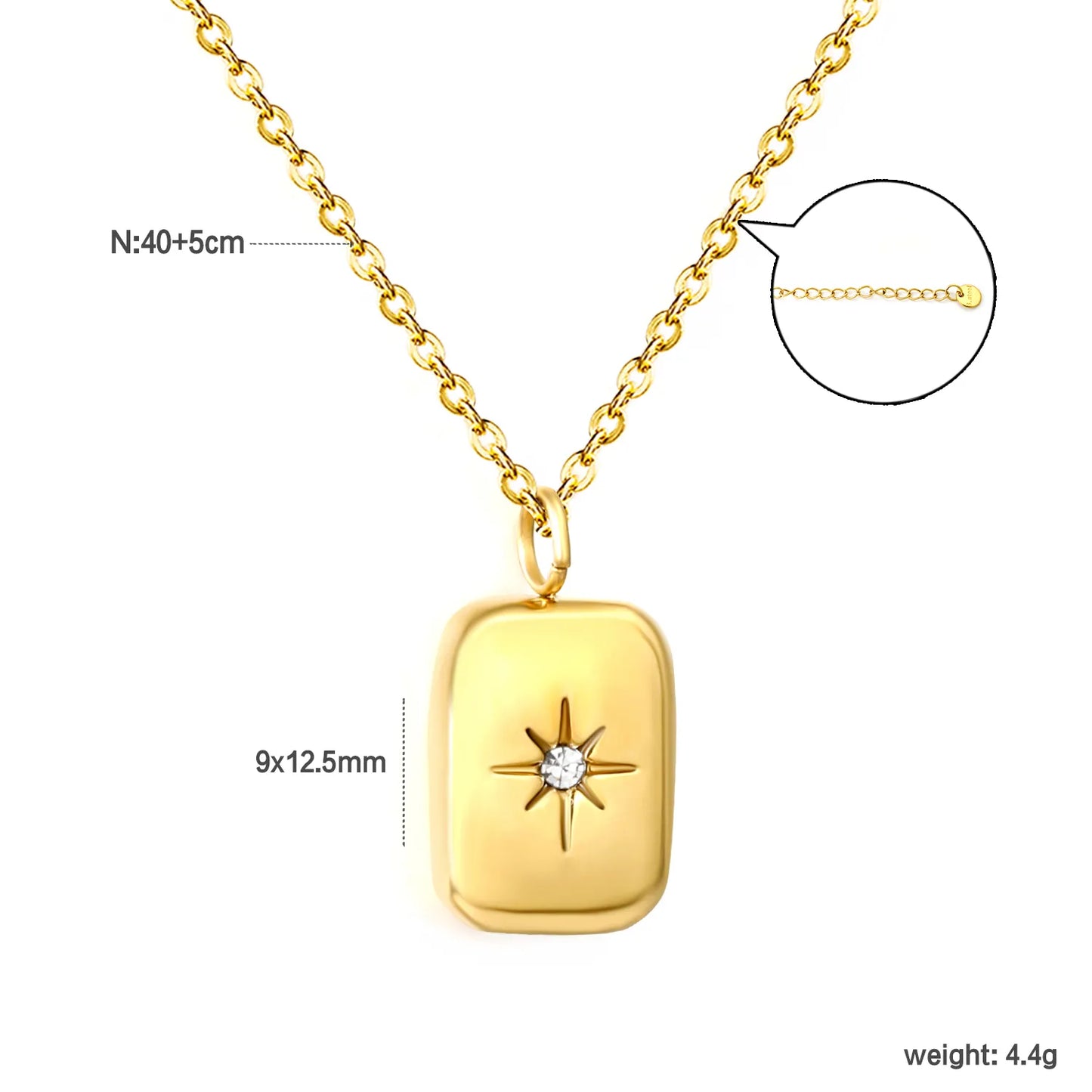 North Star Pendant Necklace – Gold & Silver Stainless Steel | Wholesale | Low MOQ