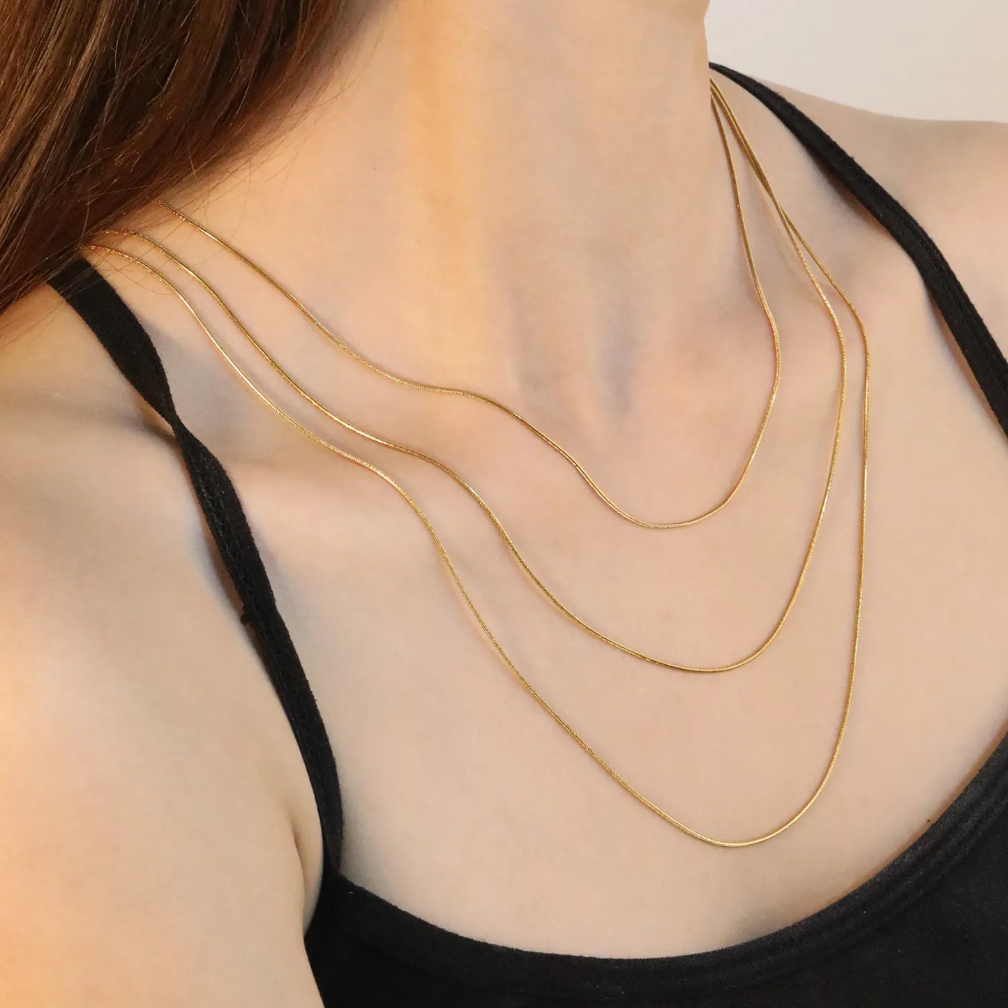 Bulk Gold-Tone Stainless Steel Snake Chain Necklace (0.9mm) – Wholesale Jewelry for Retailers & Resellers