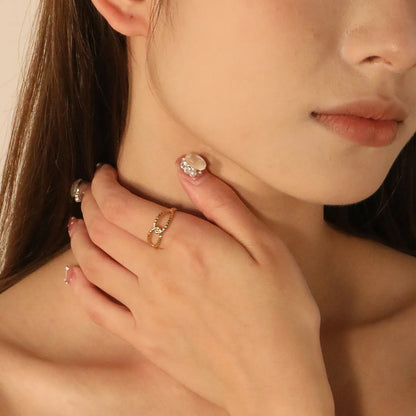 ✨ Gold Open Band Ring Wholesale Adjustable Size | 6.8mm Minimalist Ring | 0.8g Featherweight Stainless Steel Bulk