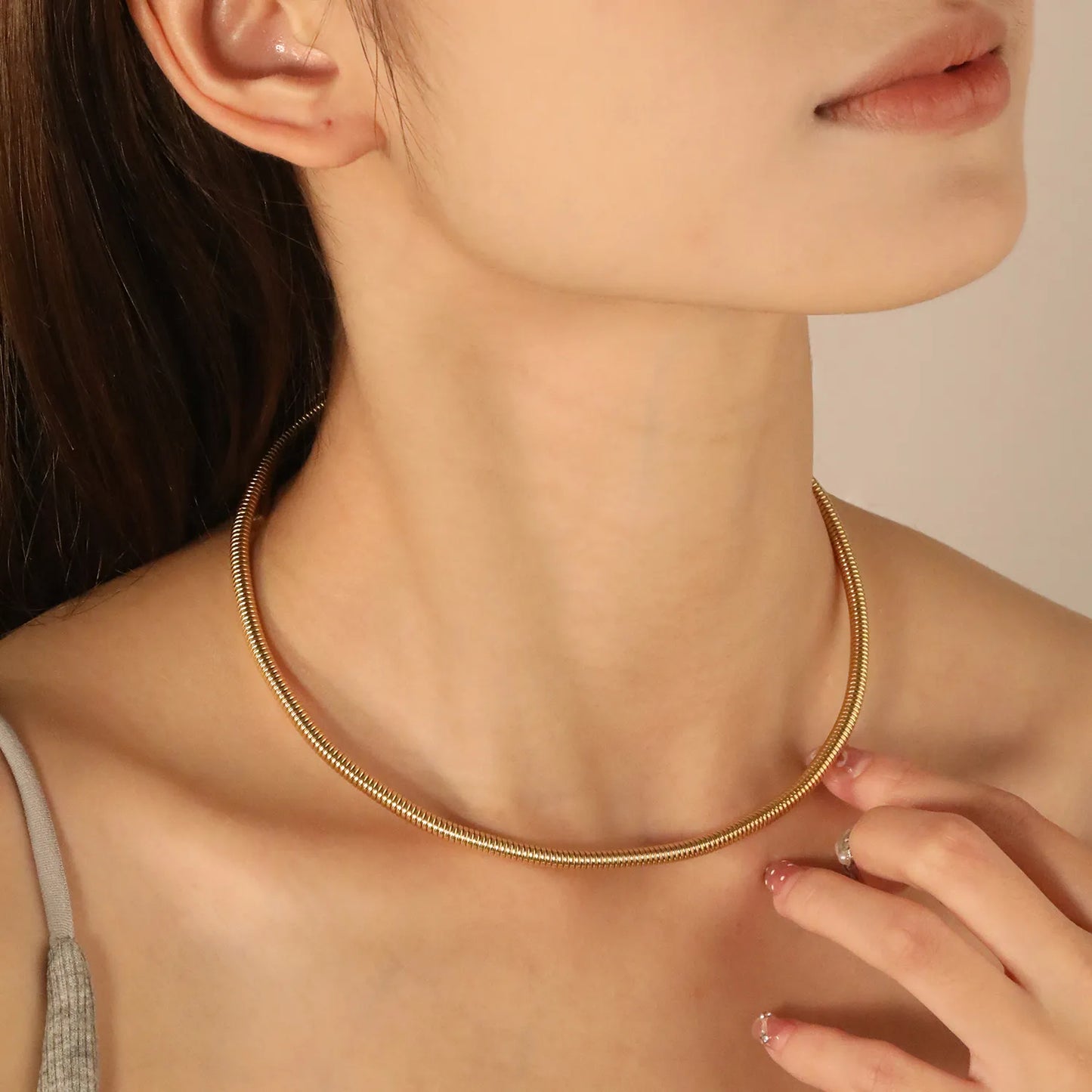 Bulk Gold-Tone Stainless Steel Chain Necklace | 3.9mm Wide Cable Link (47cm) – Wholesale Jewelry for Retailers