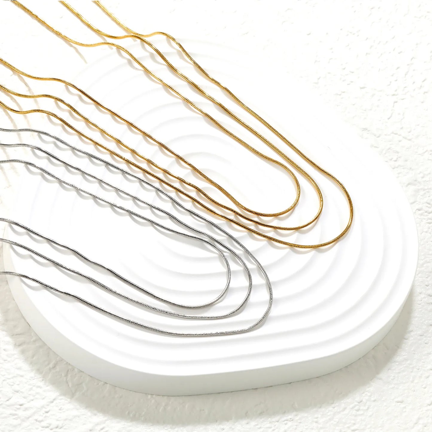 Bulk Gold-Tone Stainless Steel Snake Chain Necklace (0.9mm) – Wholesale Jewelry for Retailers & Resellers