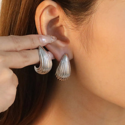 Wholesale Stainless Steel Water Drop Earrings – 18K Gold Plated, Hypoallergenic Jewelry in Bulk