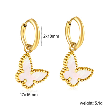 ✨🦋 18K Gold Butterfly Earrings Wholesale (MOQ 12+) | Stainless Steel Hypoallergenic 🌍 | Dainty & Trendy Jewelry