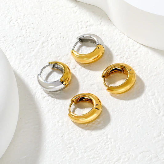 ✨ Stainless Steel Hypoallergenic Earrings With Gold & Steel-gold  – Bulk Wholesale (10+ Pairs) 🌍 EU/US Supplier Trendy & Durable